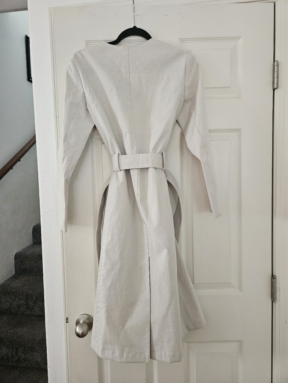Celine Light CreamTrench Coat with Belt And Pockets Sizr 38 - Picture 2 of 10